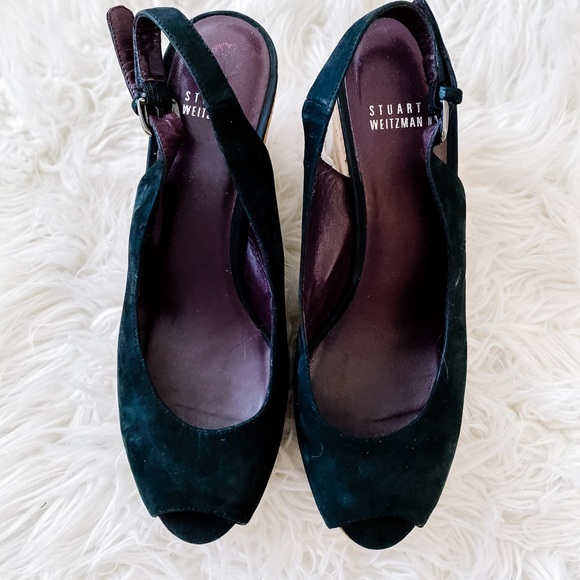 STUART Weitzman Sling Back wedges, SZ 8 EUC - Picture 6 of 12